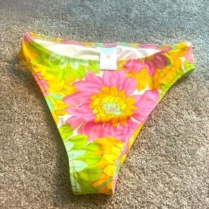 Shade & Shore floral bikini bottom size S new